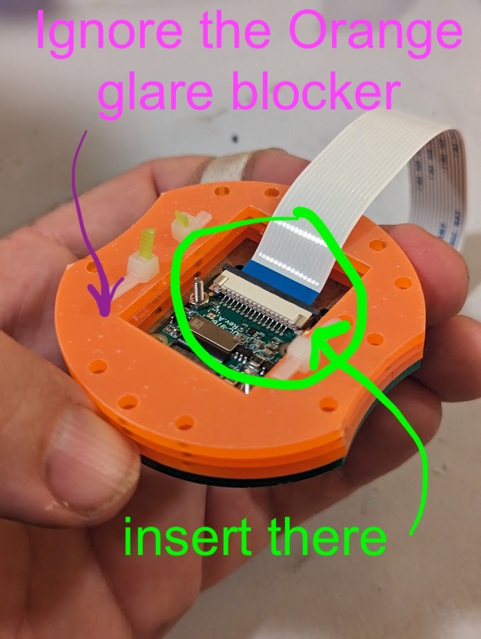 connect ribbon to camera